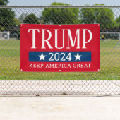 Donald Trump 2024 Großer Name Behalte Amerika Groß Banner (Insitu)