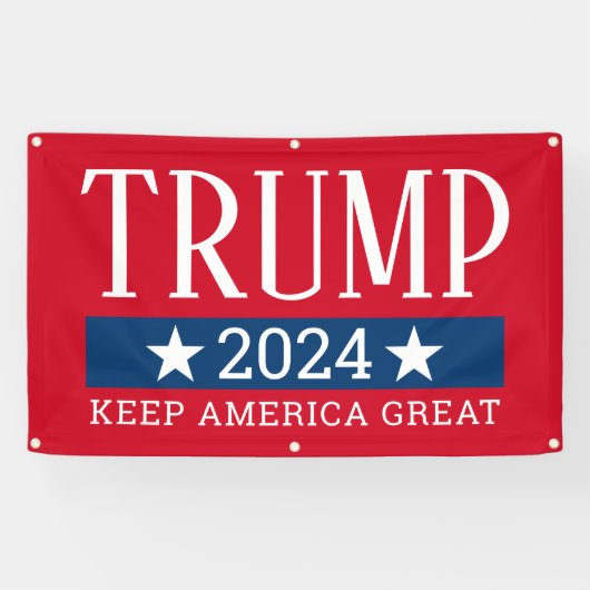 Donald Trump 2024 Großer Name Behalte Amerika Groß Banner (Horizontal)