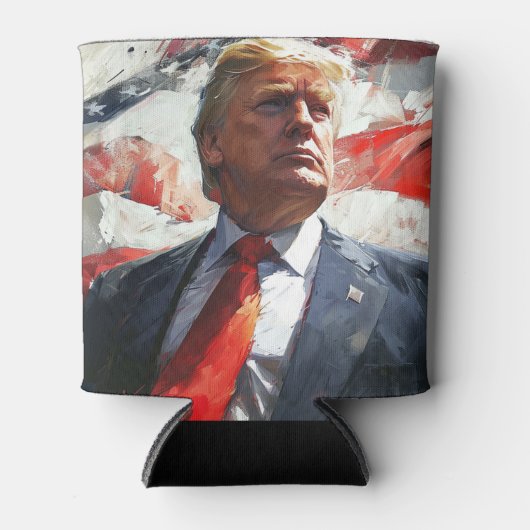 Donald Trump 2024 Heroic Oil Painting Style AI Dosenkühler (Vorderseite)