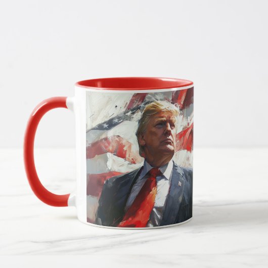 Donald Trump 2024 Heroic Oil Painting Style AI Tasse (Links)