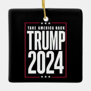 Donald Trump 2024 Holt Amerika zurück Wahl Keramikornament