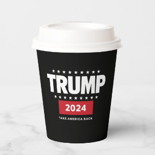 Donald Trump 2024 Holt Amerika zurück Wahl  Pappbecher