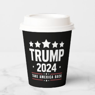 Donald Trump 2024 Holt Amerika zurück Wahl Pappbecher
