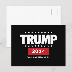 Donald Trump 2024 Holt Amerika zurück Wahl  Postkarte