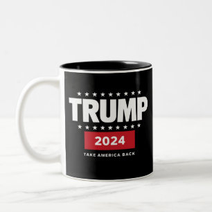 Donald Trump 2024 Holt Amerika zurück Wahl  Zweifarbige Tasse