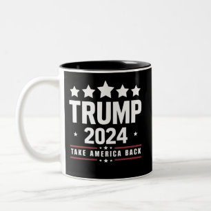 Donald Trump 2024 Holt Amerika zurück Wahl  Zweifarbige Tasse