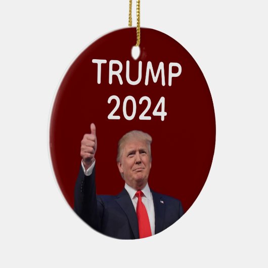 Donald Trump 2024 Keramik Ornament (Rechts)