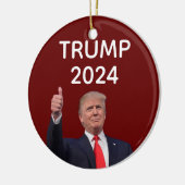 Donald Trump 2024 Keramik Ornament (Links)