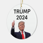 Donald Trump 2024 Keramik Ornament (Links)
