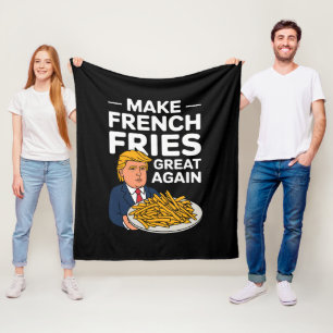 Donald Trump 2024 Mach die Pommes Frites wieder gr Fleecedecke