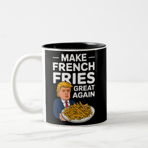 Donald Trump 2024 Mach die Pommes Frites wieder gr Zweifarbige Tasse