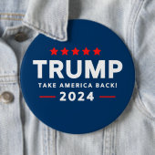 Donald Trump 2024 nimmt Amerika zurück Button (Beispiel)
