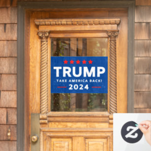 Donald Trump 2024 nimmt Amerika zurück Fensteraufkleber