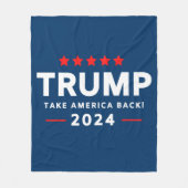 Donald Trump 2024 nimmt Amerika zurück Fleecedecke (Vorderseite)