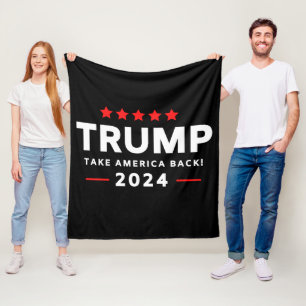 Donald Trump 2024 nimmt Amerika zurück Fleecedecke