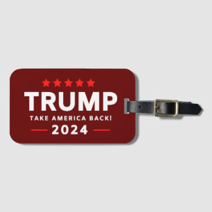Donald Trump 2024 nimmt Amerika zurück Gepäckanhänger