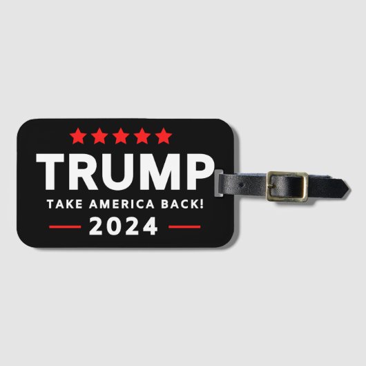 Donald Trump 2024 nimmt Amerika zurück Gepäckanhänger (Vorderseite (Horizontal))