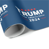 Donald Trump 2024 nimmt Amerika zurück Geschenkpapier (Rolleneckpunkt)