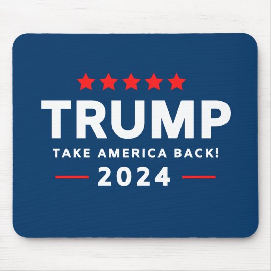 Donald Trump 2024 nimmt Amerika zurück Mousepad (Vorne)