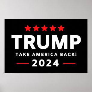 Donald Trump 2024 nimmt Amerika zurück Poster