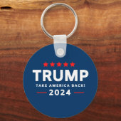 Donald Trump 2024 nimmt Amerika zurück Schlüsselanhänger (Vorderseite)