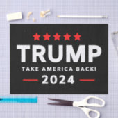 Donald Trump 2024 nimmt Amerika zurück Seidenpapier (Handwerk)