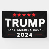 Donald Trump 2024 nimmt die Wahlen in Amerika zurü Banner (Horizontal)