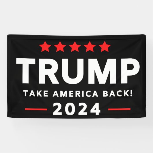 Donald Trump 2024 nimmt die Wahlen in Amerika zurü Banner (Horizontal)