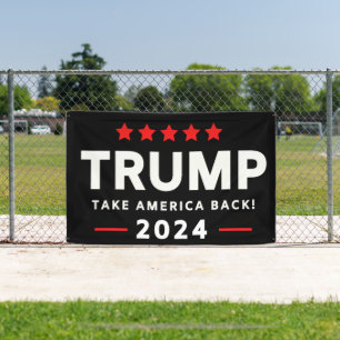 Donald Trump 2024 nimmt die Wahlen in Amerika zurü Banner