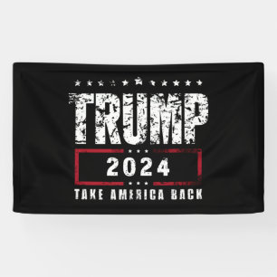 Donald Trump 2024 nimmt die Wahlen in Amerika zurü Banner