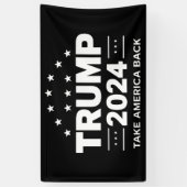 Donald Trump 2024 nimmt die Wahlen in Amerika zurü Banner (Vertikal)
