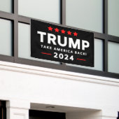 Donald Trump 2024 nimmt die Wahlen in Amerika zurü Banner (Äußeres Gebäude)