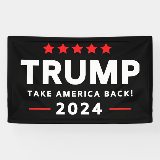 Donald Trump 2024 nimmt die Wahlen in Amerika zurü Banner (Horizontal)