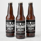 Donald Trump 2024 nimmt die Wahlen in Amerika zurü Bierflaschenetikett (Flaschen)