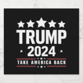 Donald Trump 2024 nimmt die Wahlen in Amerika zurü Bierflaschenetikett (Einzelnes Label)