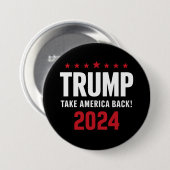 Donald Trump 2024 nimmt die Wahlen in Amerika zurü Button (Vorne & Hinten)