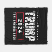 Donald Trump 2024 nimmt die Wahlen in Amerika zurü Fleecedecke (Vorderseite (Horizontal))