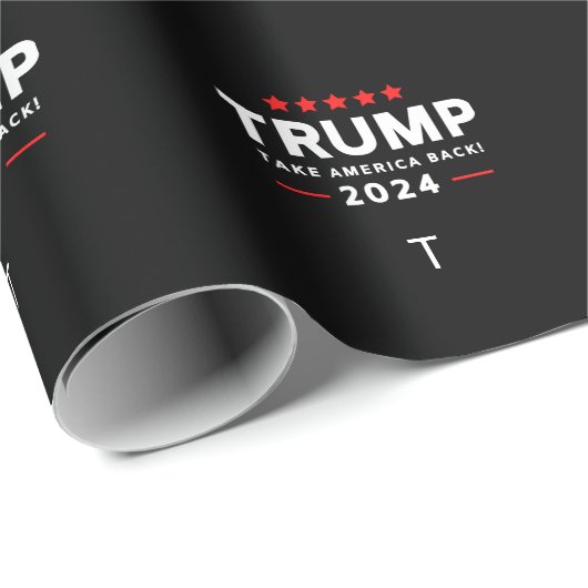Donald Trump 2024 nimmt die Wahlen in Amerika zurü Geschenkpapier (Rolleneckpunkt)