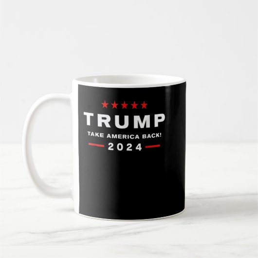 Donald Trump 2024 nimmt die Wahlen in Amerika zurü Kaffeetasse (Links)