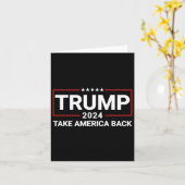 Donald Trump 2024 nimmt die Wahlen in Amerika zurü Karte (Gelbe Blume)