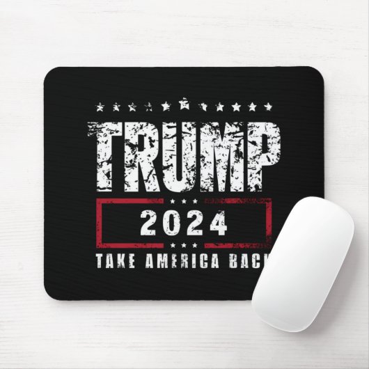 Donald Trump 2024 nimmt die Wahlen in Amerika zurü Mousepad (Mit Mouse)