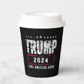 Donald Trump 2024 nimmt die Wahlen in Amerika zurü Pappbecher (Vorderseite)