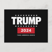 Donald Trump 2024 nimmt die Wahlen in Amerika zurü Postkarte (Vorderseite)