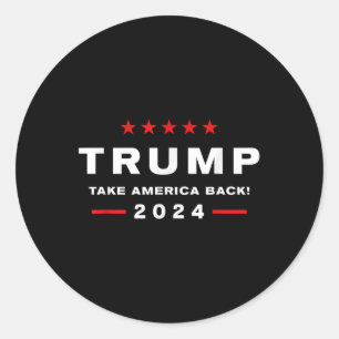 Donald Trump 2024 nimmt die Wahlen in Amerika zurü Runder Aufkleber