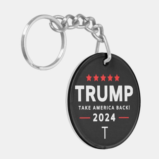 Donald Trump 2024 nimmt die Wahlen in Amerika zurü Schlüsselanhänger (Vorderseite links)