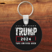 Donald Trump 2024 nimmt die Wahlen in Amerika zurü Schlüsselanhänger (Vorderseite)