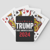 Donald Trump 2024 nimmt die Wahlen in Amerika zurü Spielkarten (Rückseite)