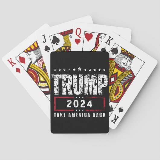 Donald Trump 2024 nimmt die Wahlen in Amerika zurü Spielkarten (Rückseite)