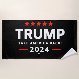 Donald Trump 2024 nimmt die Wahlen in Amerika zurü Strandtuch