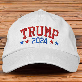 Donald Trump 2024 Patriotische Stars Bestickte Baseballkappe
